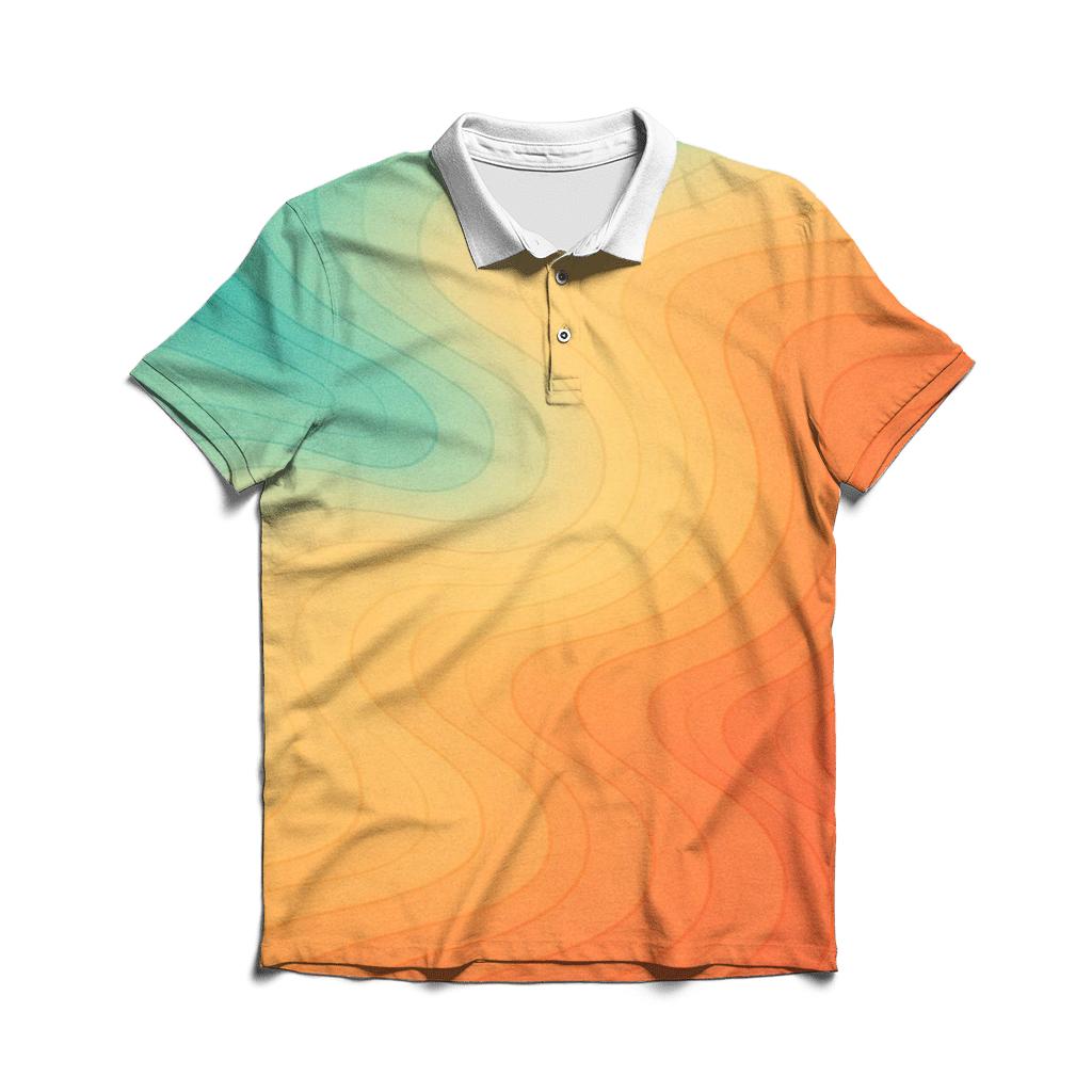 Tropical Thermal Drift branded logo polo shirts