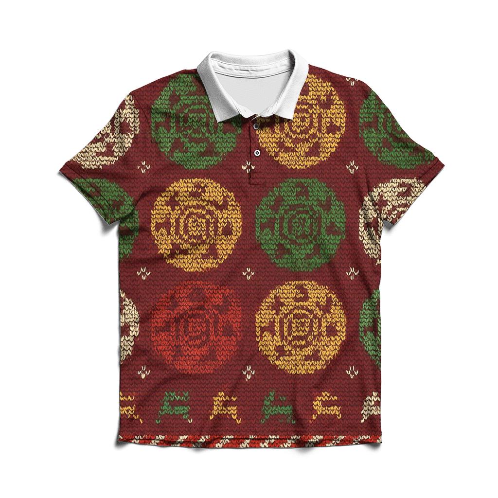 Reindeer Black Hole Polka Design premium cotton polo shirts