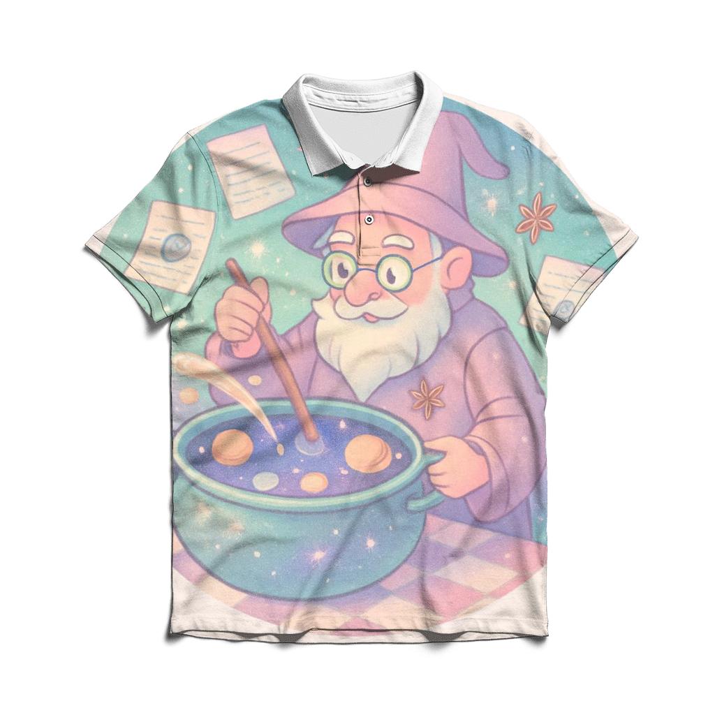 Astral Cookbook Alchemist premium cotton polo shirts