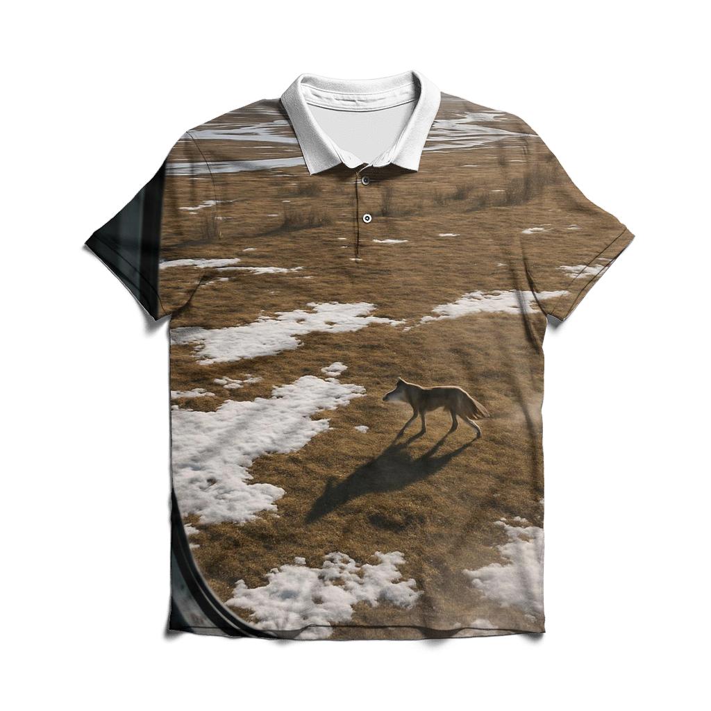 Aerial Count Over Spring Calving Grounds designer slim fit polos