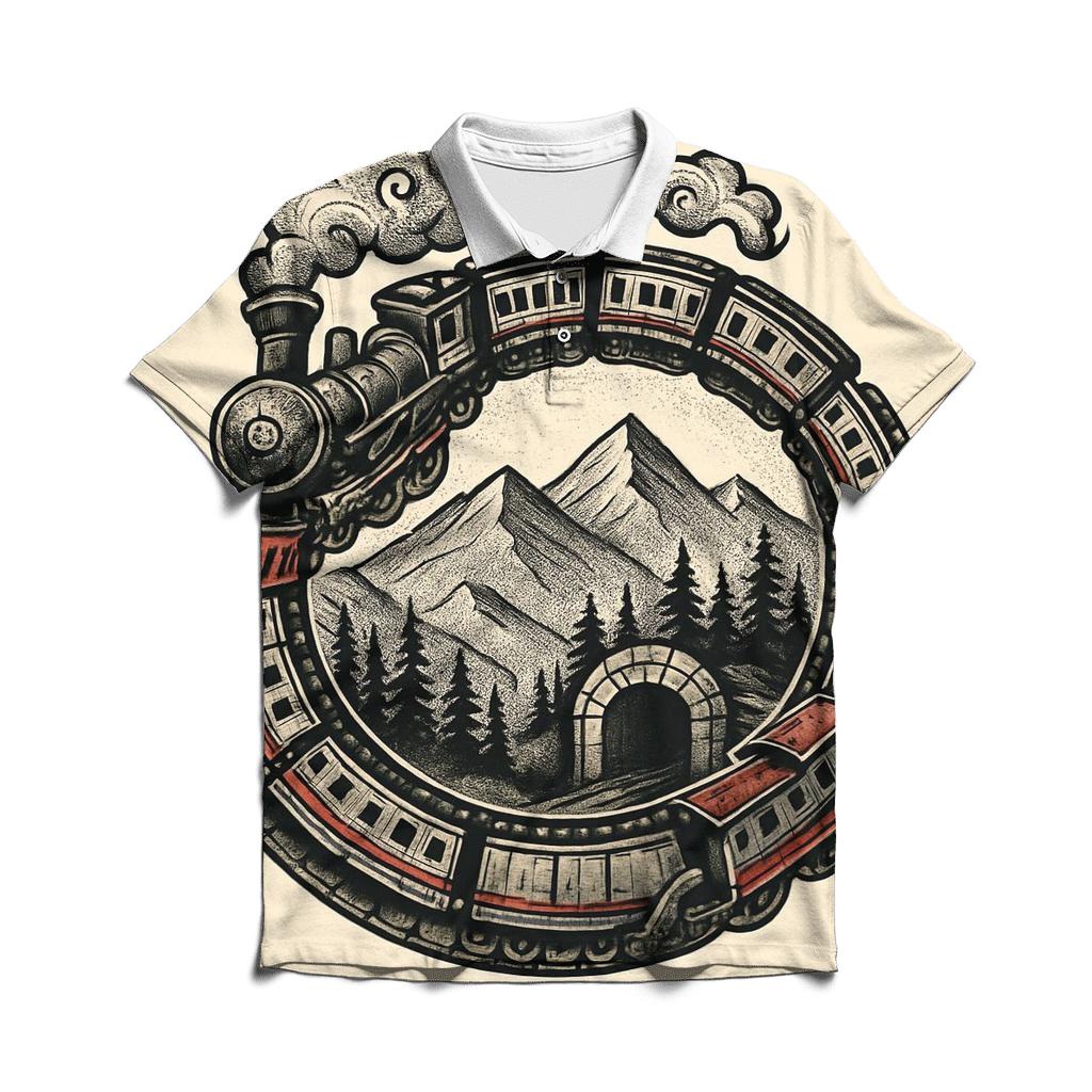 Ouroboros Mountain Train Loop classic pique polos