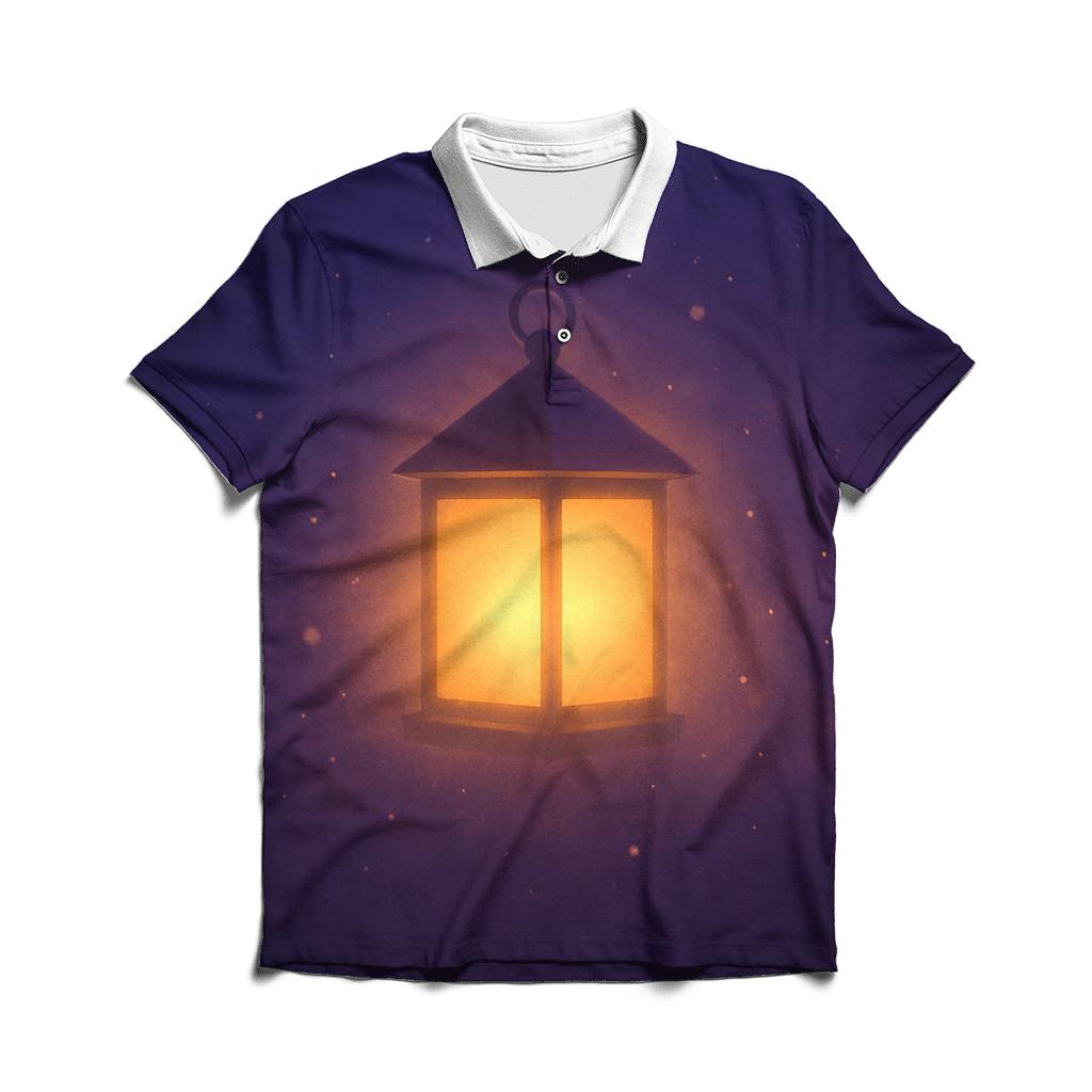 Lantern Glow In The Inner Night embroidered polo tops