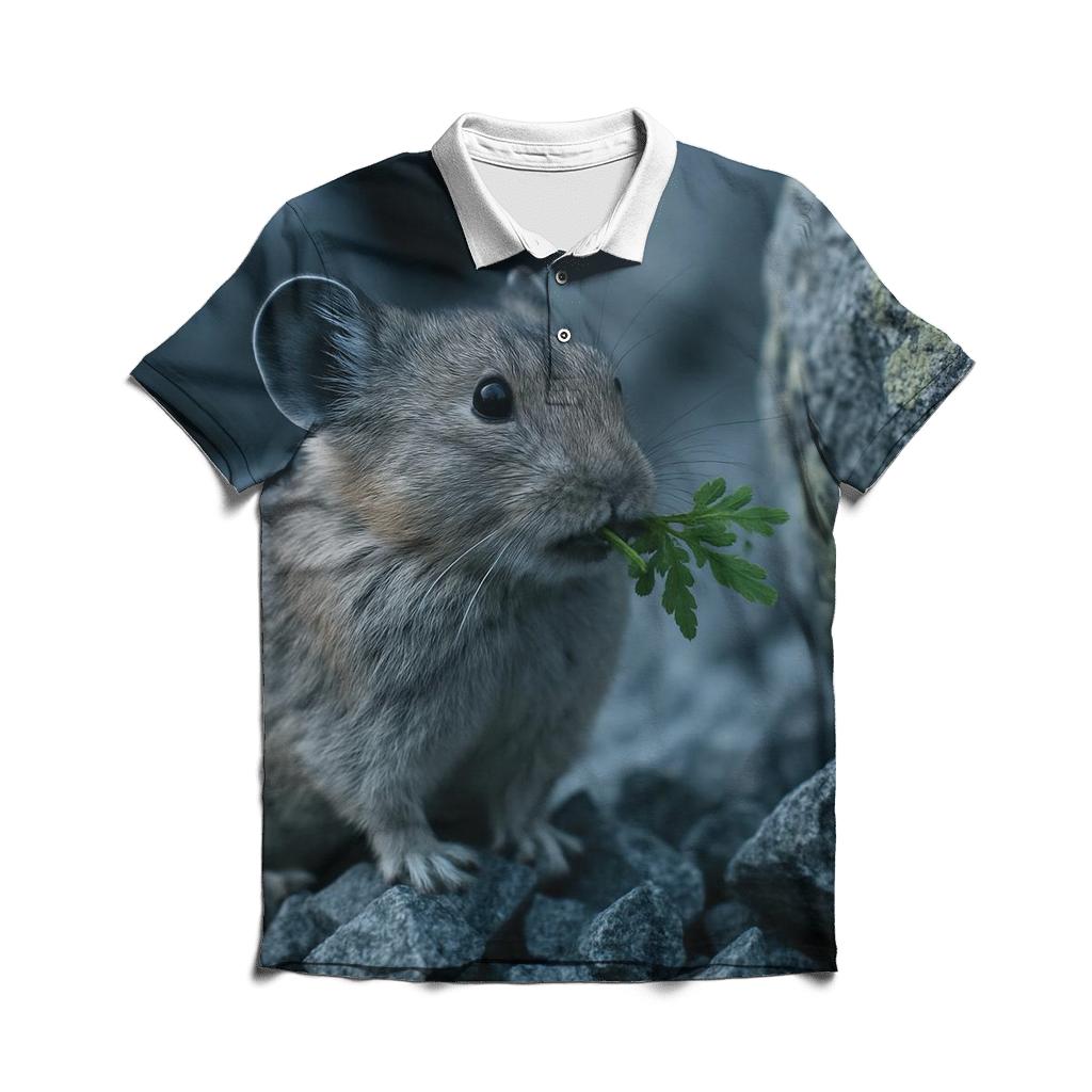 Alpine Sentinel American Pika casual sports polo shirts
