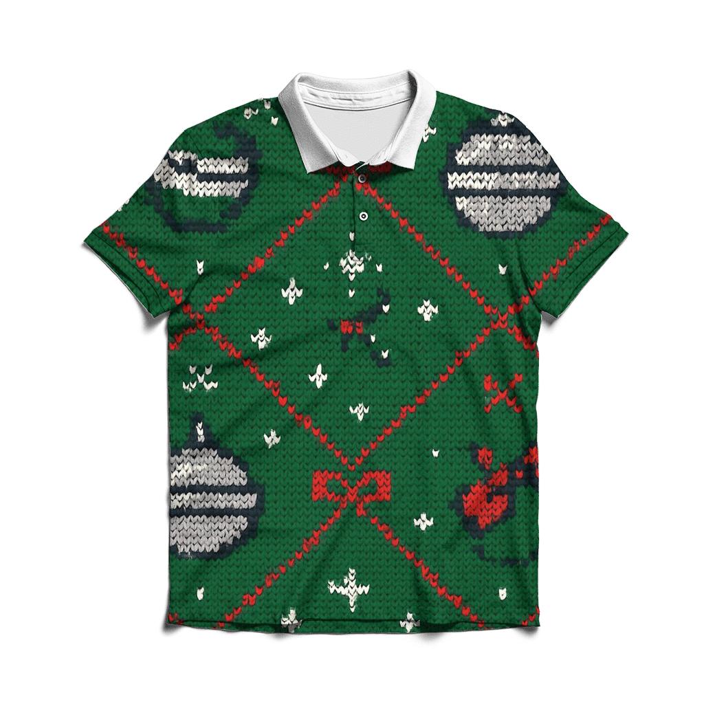 Ornament Satellite Lattice Design stylish collar polo tees