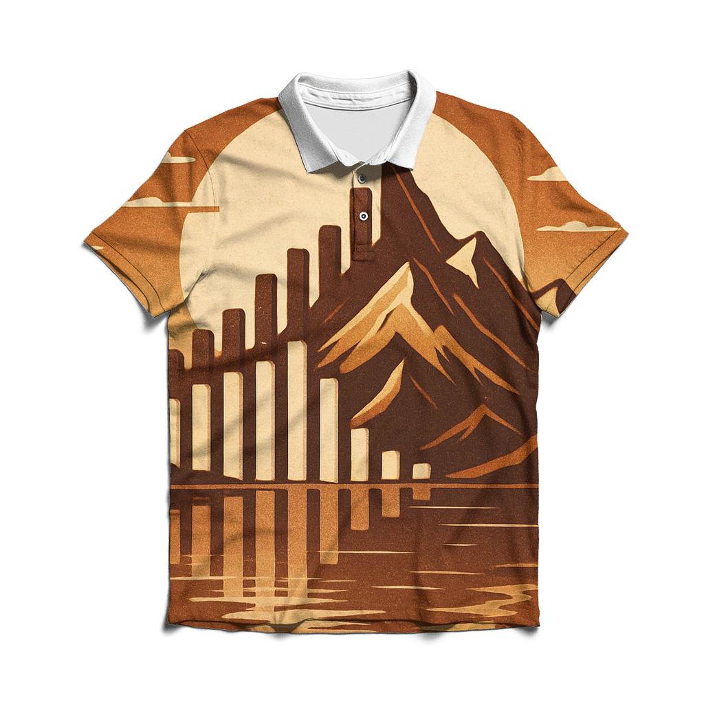 Equalizer Mountain Range casual sports polo shirts