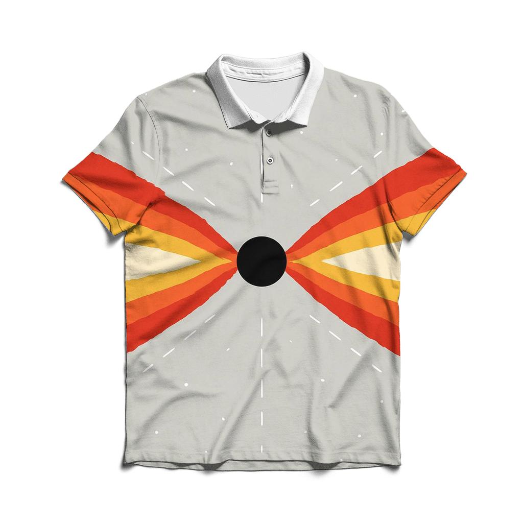Jet Outflow Chevron branded logo polo shirts
