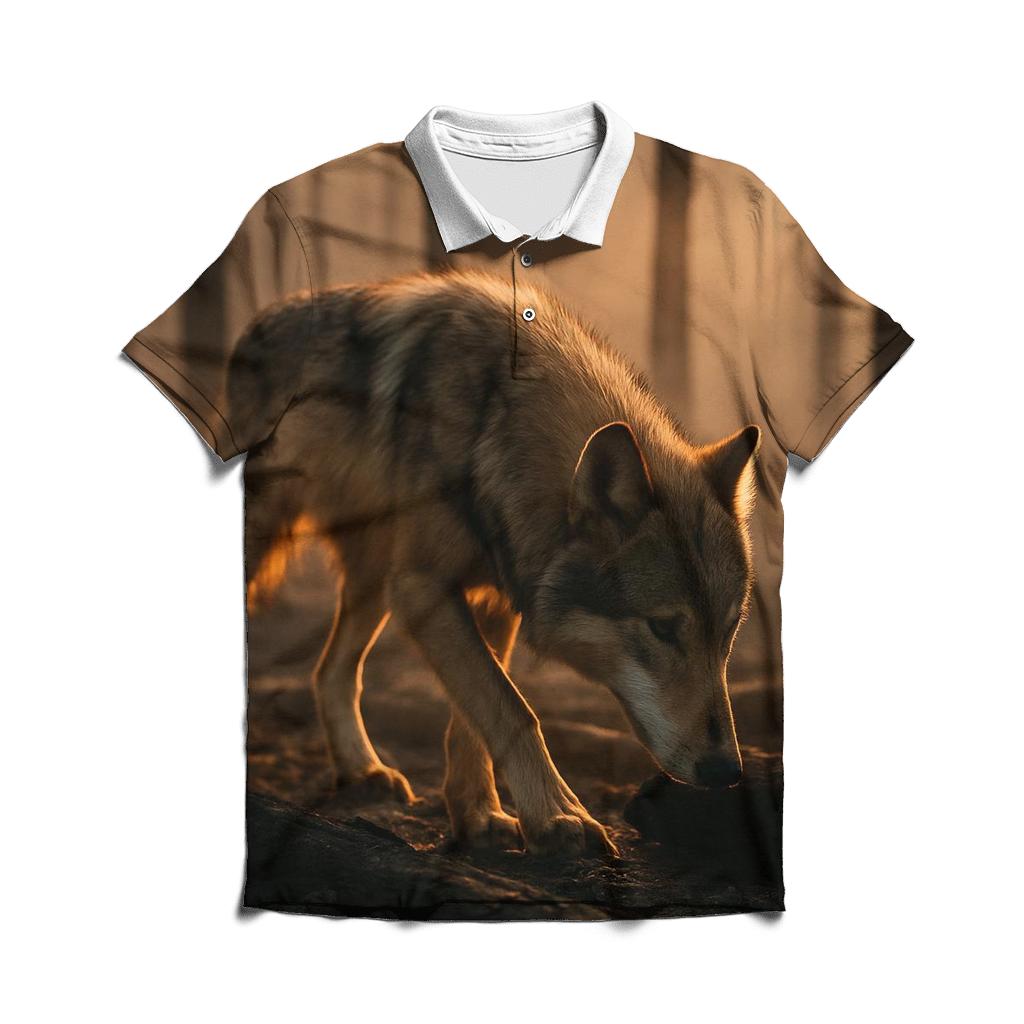 Smoke Line Scavenging After A Wildfire premium cotton polo shirts