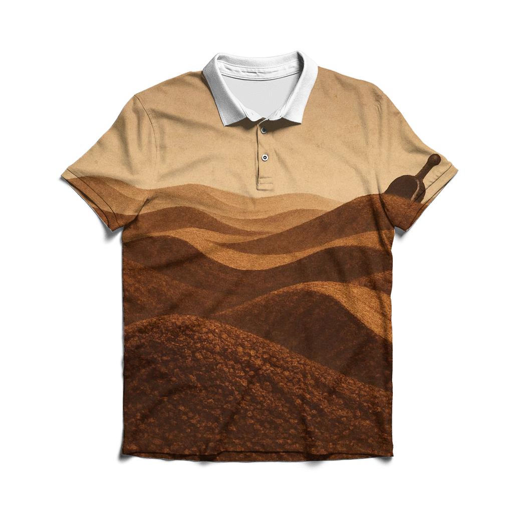 Grind Texture Dune custom polo shirts