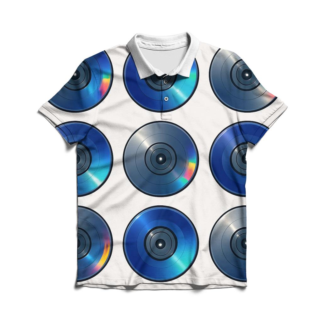 Laser Disc Orbit Medallions personalized polo shirts