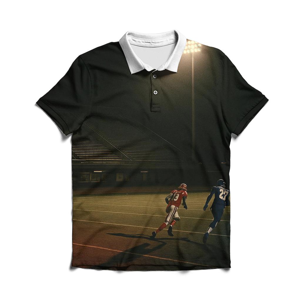 Deserted Night Stadium Rival Shadows personalized polo shirts