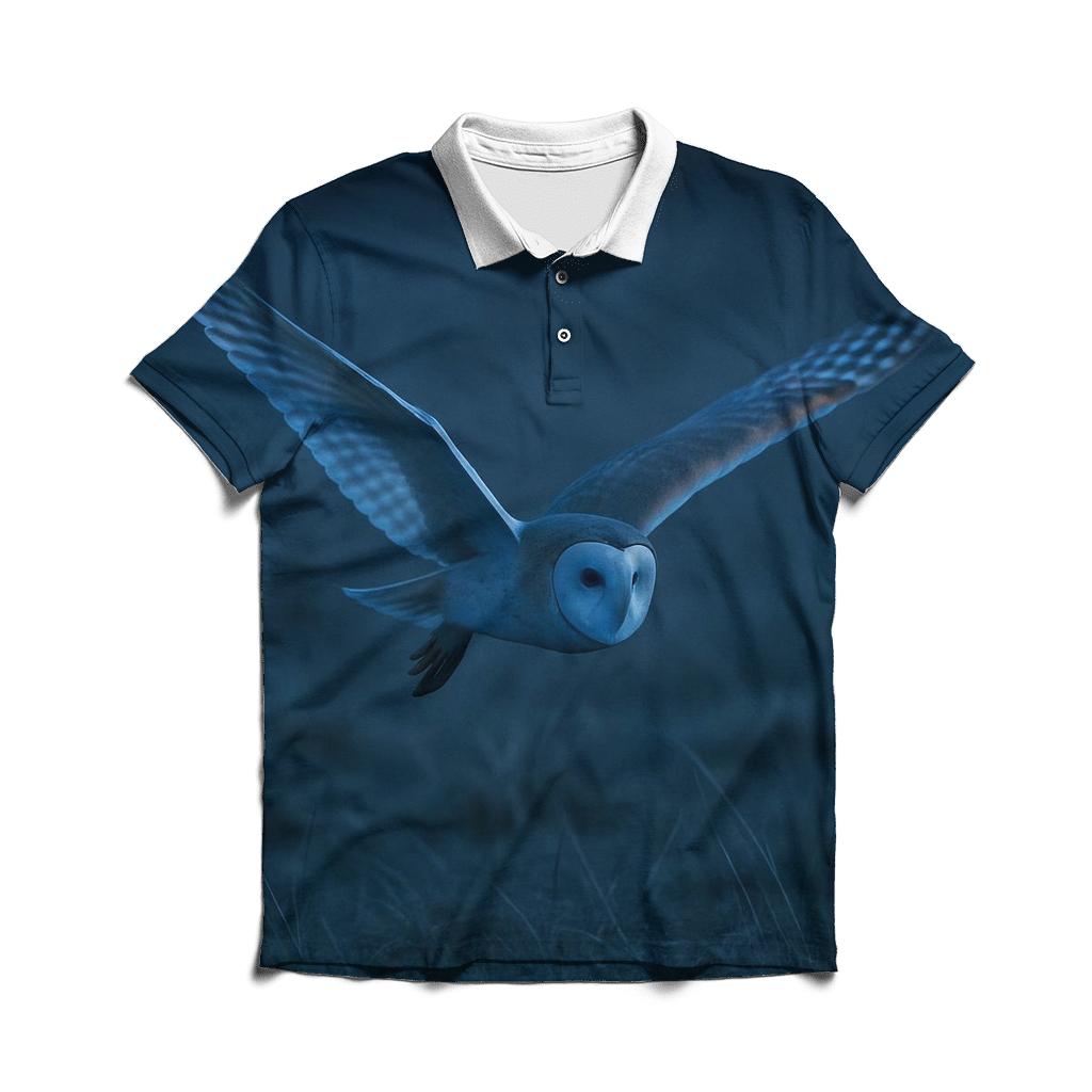 Nightfall Hunt Barn Owl branded logo polo shirts