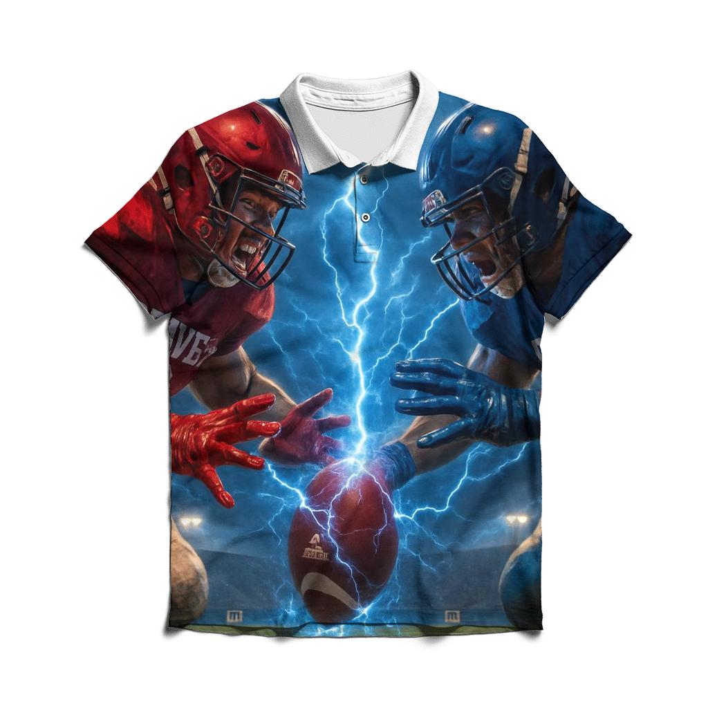 Lightning Snap Over The Center classic pique polos