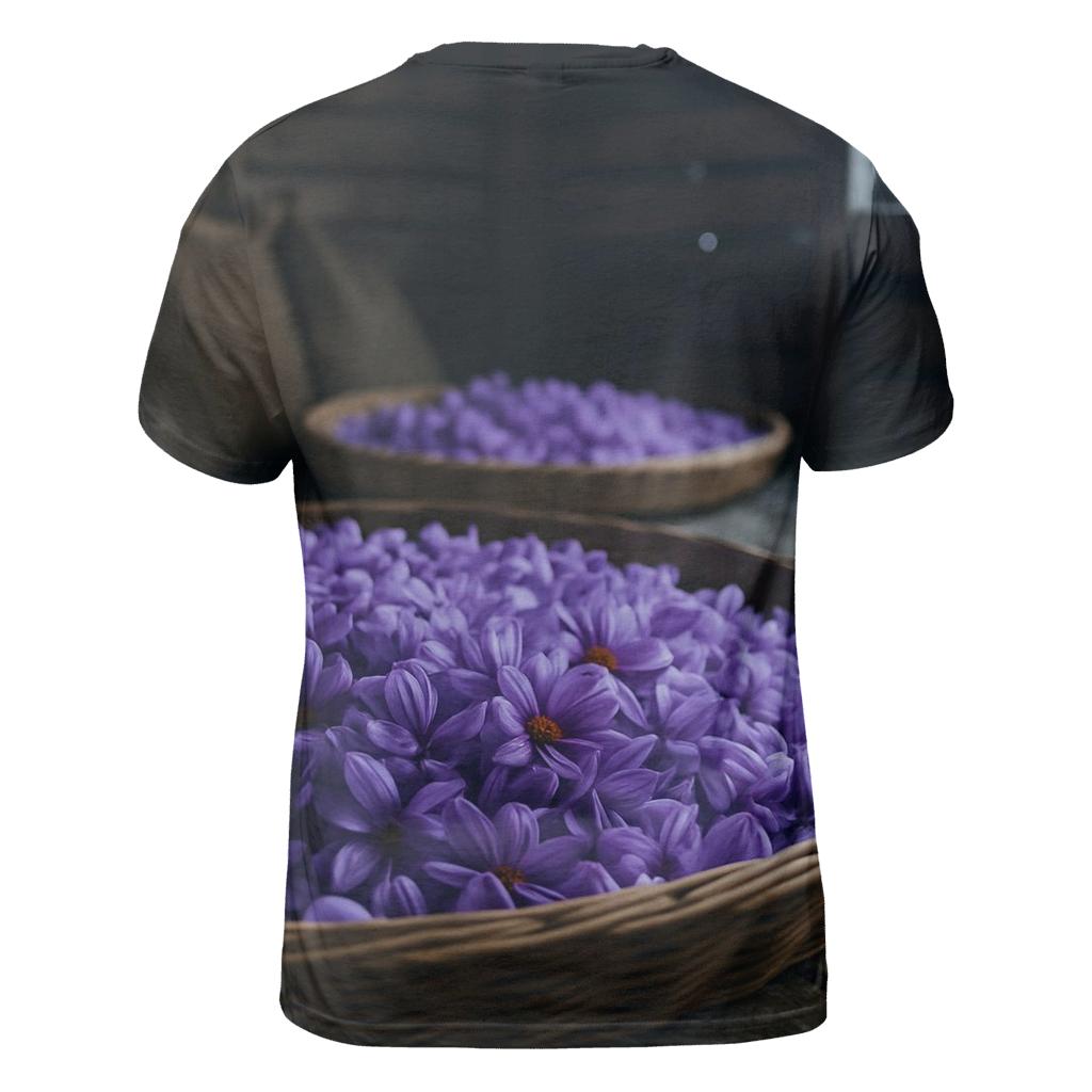 Saffron Crocus Harvest Trays At Dawn vibrant all-over design tees