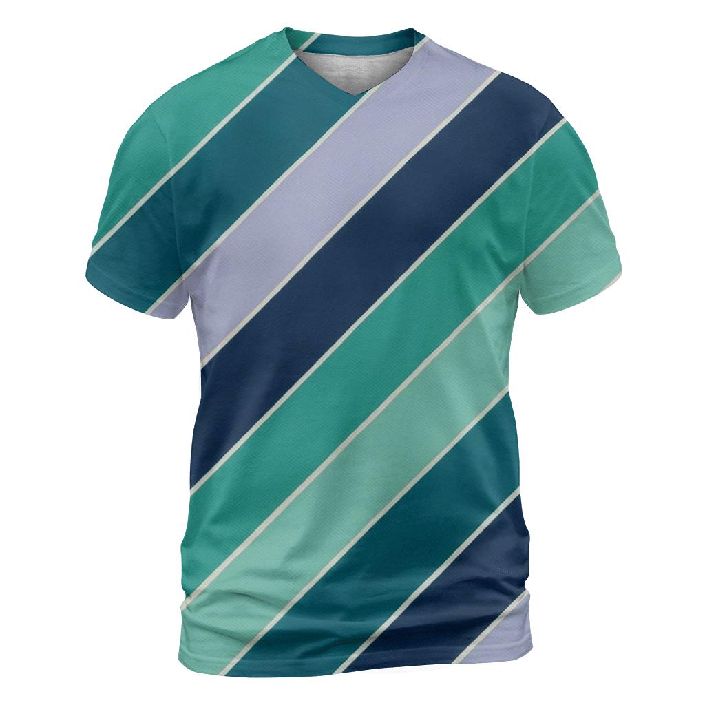 Aurora Arashi Diagonal Drift vibrant all-over design tees