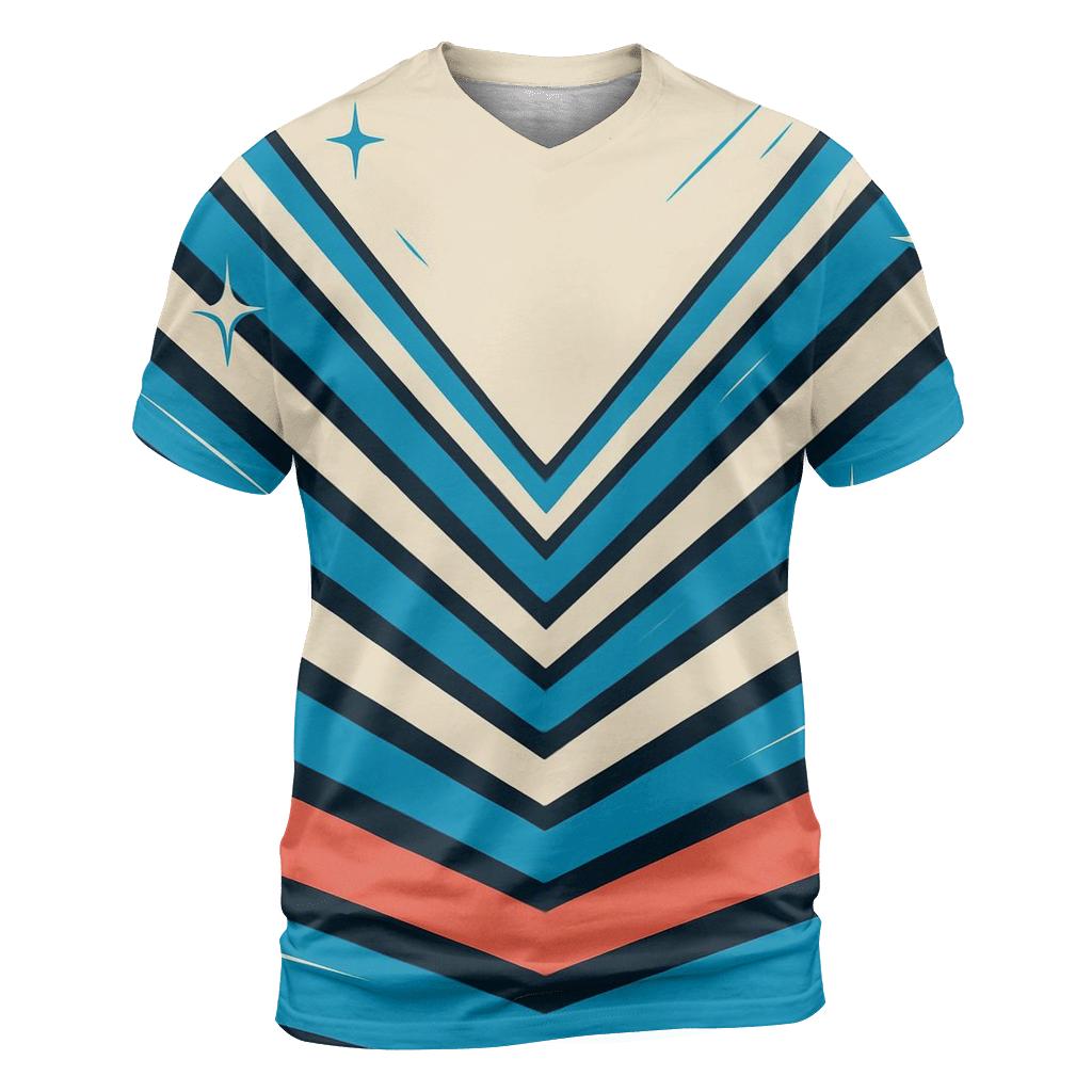 Roller Rink Floor Chevron Glow creative print fashion shirts