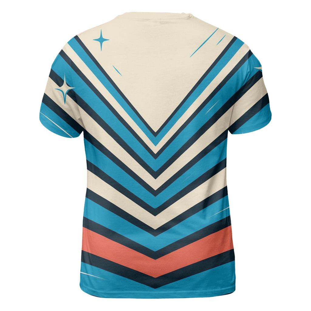 Roller Rink Floor Chevron Glow creative print fashion shirts