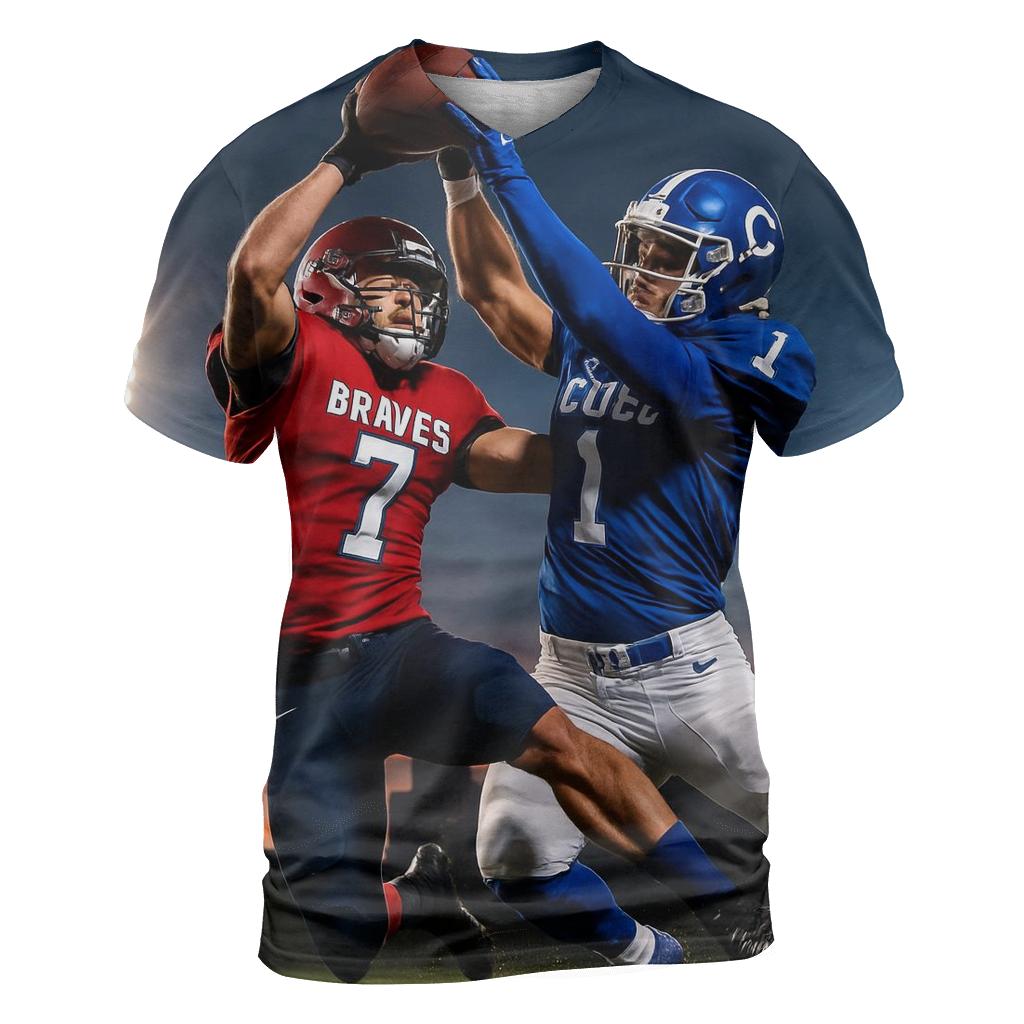 Skyline Scrimmage Braves Versus Cubs creative print fashion shirts
