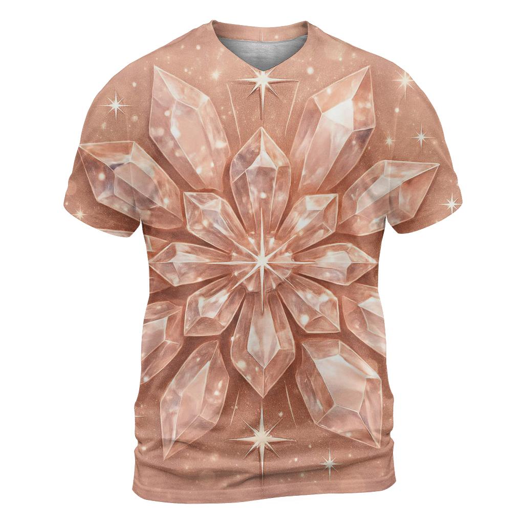 Rose Gold Gem Bouquet Burst unique graphic print tees