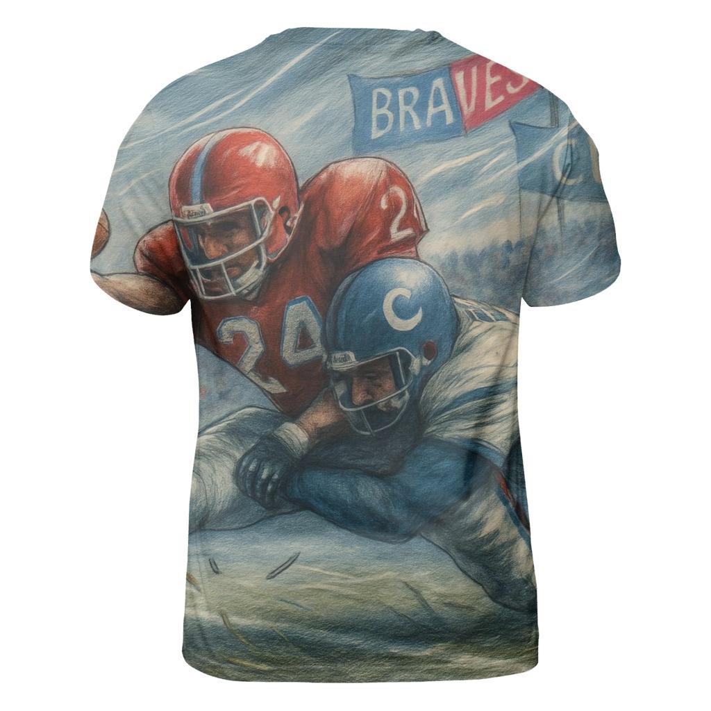 Windy Field Clash At The Goal Line trendy printed shirt styles