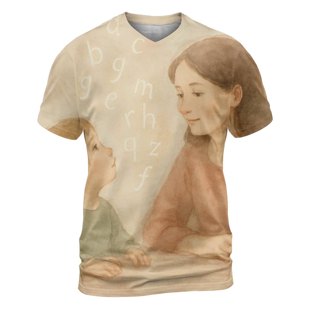 The Quiet Alphabet Of Her Care personalized full print shirts