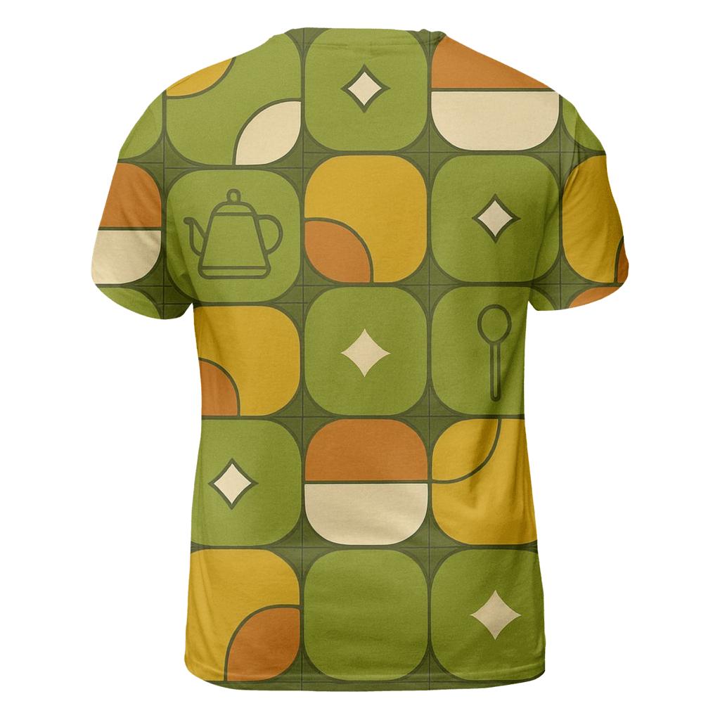 Harvest Kitchen Tile Geometry vibrant all-over design tees