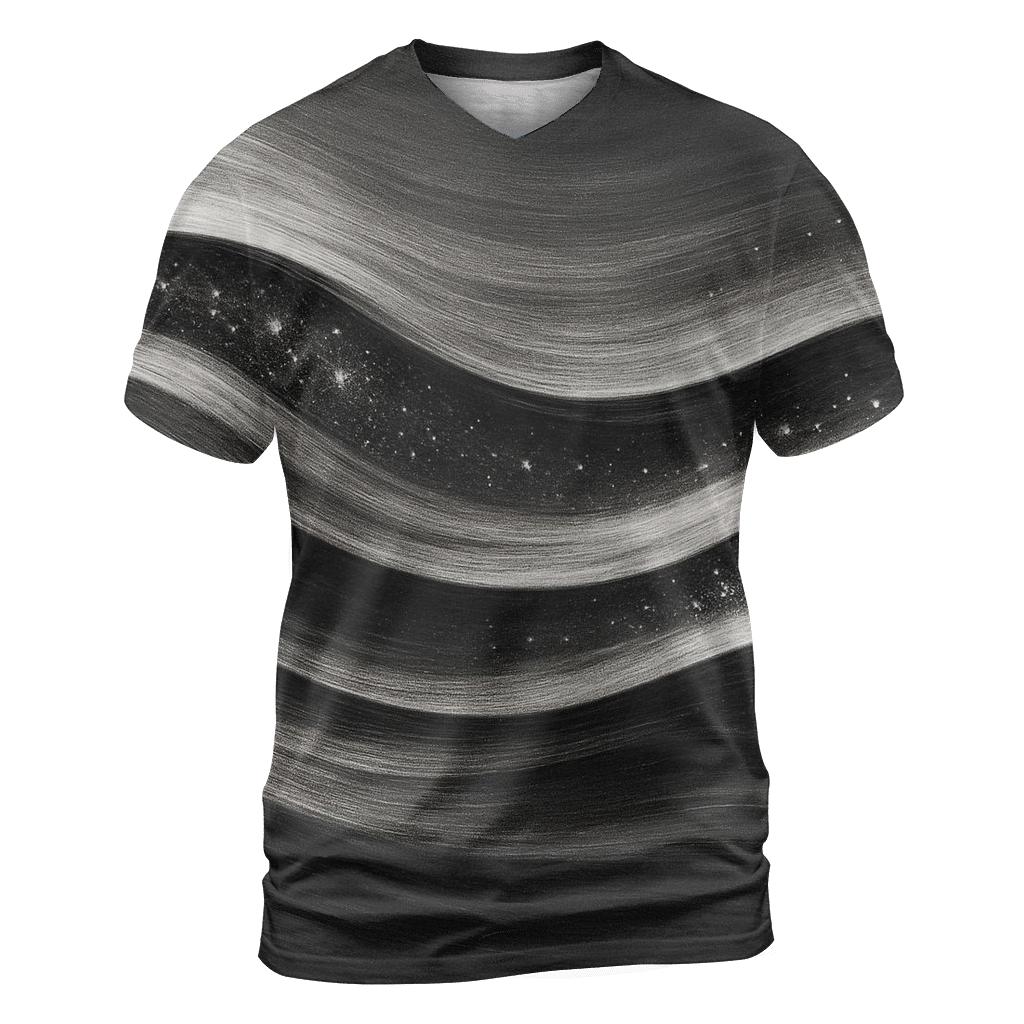 Silver Charcoal Mirror Ripple designer pattern shirts