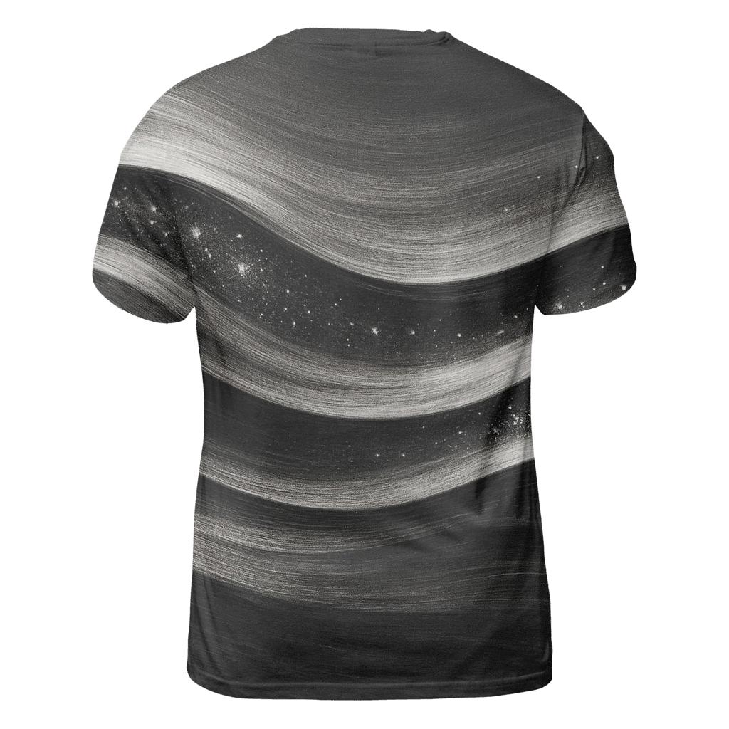 Silver Charcoal Mirror Ripple designer pattern shirts
