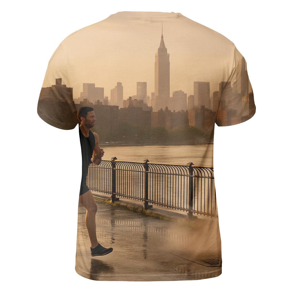 Harlem River Golden Hour With Yankee Stadium Distance custom all-over print shirts