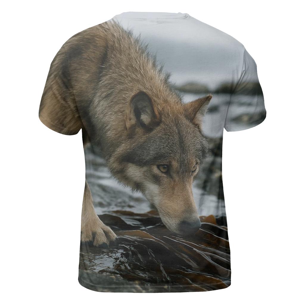 Coastal Wolf Hunting In Kelp Shadows custom all-over print shirts