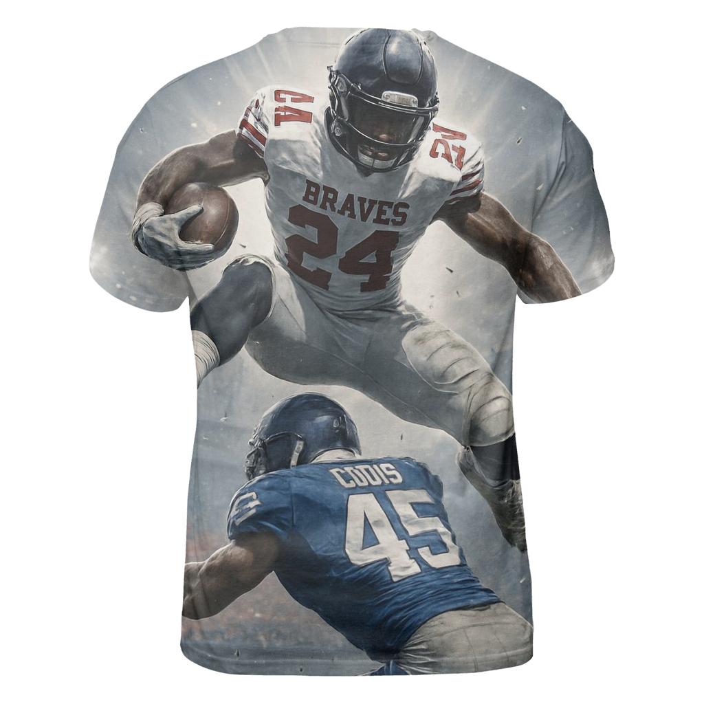 Frozen Time Hurdle Over The Linebacker personalized full print shirts