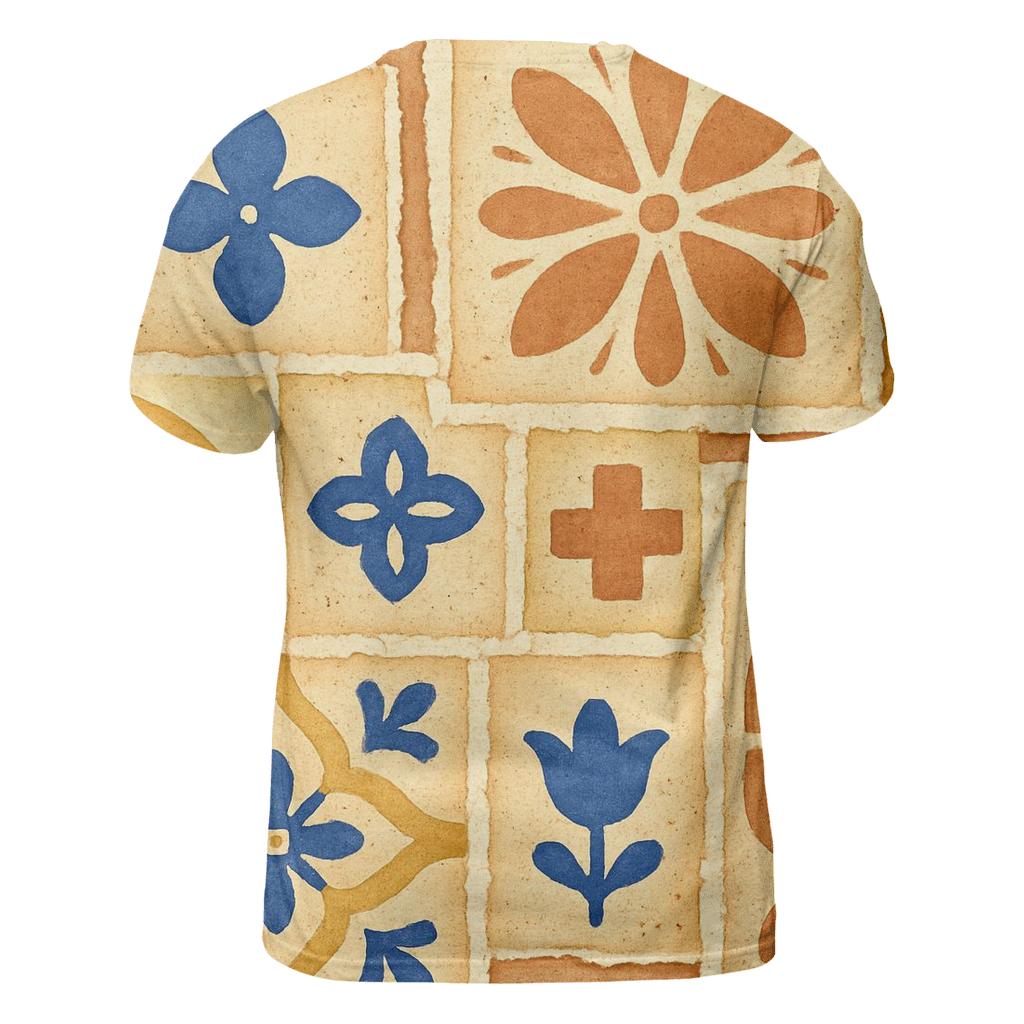 Sunlit Ceramic Tile Collage statement graphic shirts