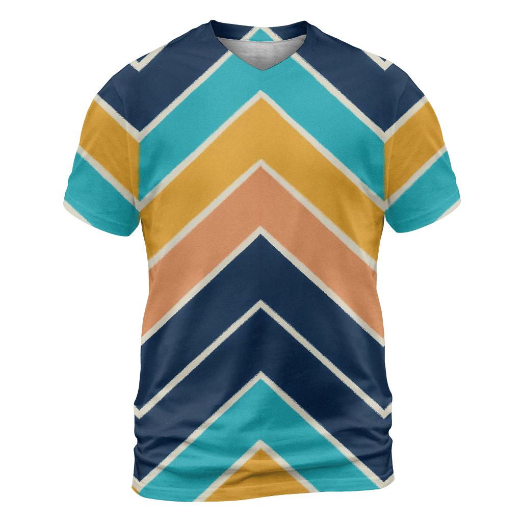 Accordion Chevron Meteor Trails statement graphic shirts