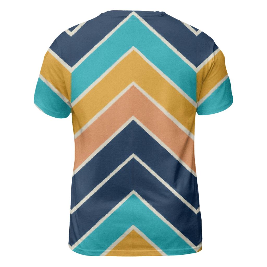 Accordion Chevron Meteor Trails statement graphic shirts
