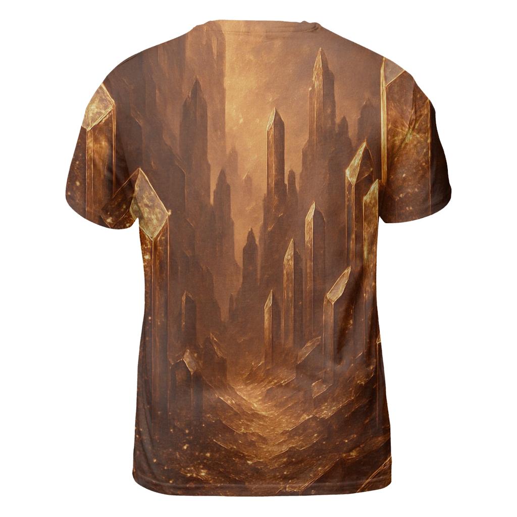 Copper Bronze Crystal Canyon vibrant all-over design tees