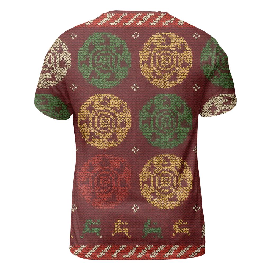 Reindeer Black Hole Polka Design artistic all-over print tops
