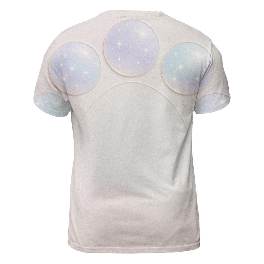 Pastel Shimmer Bubble Vault artistic all-over print tops
