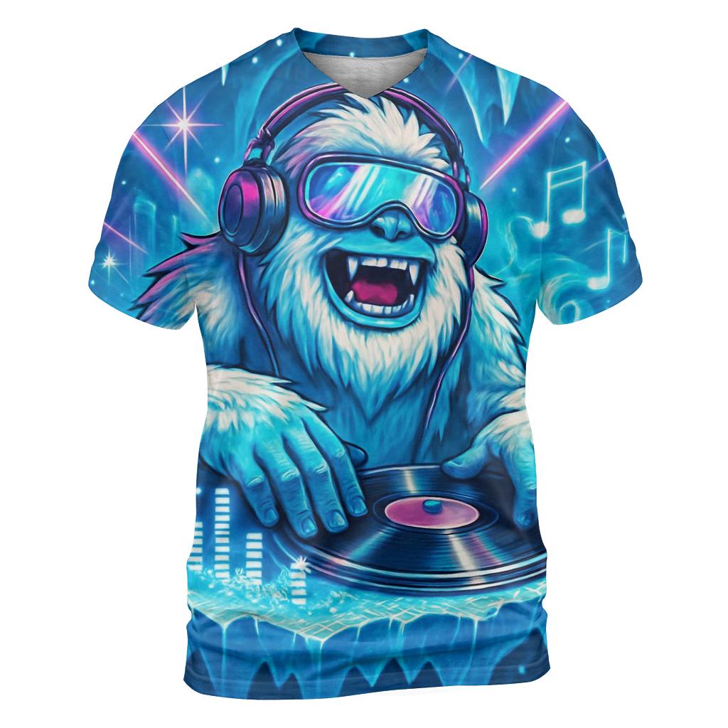 Glacier Disco Yeti custom all-over print shirts