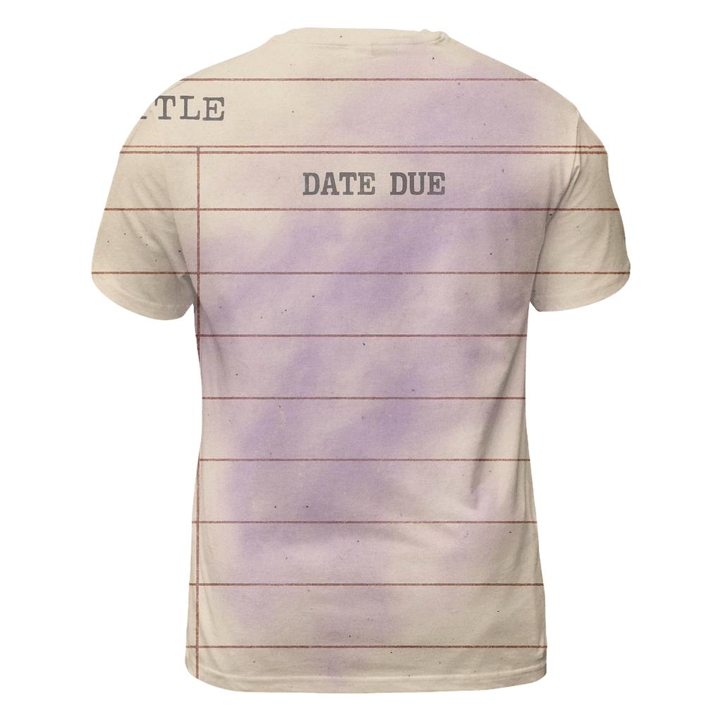 Vintage Library Card Nebula Catalog artistic all-over print tops