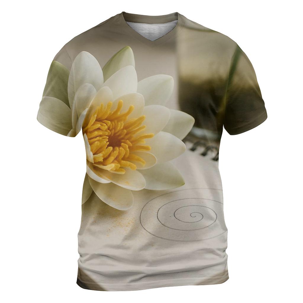 Water Lily Pollen Spiral On A Botanist Notebook creative print fashion shirts
