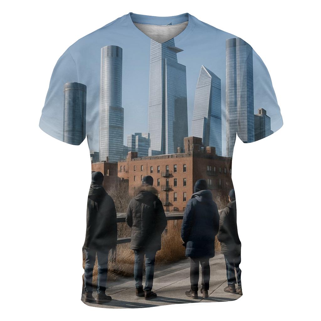 High Line Winter Noon Through New Hudson Yards Towers statement graphic shirts