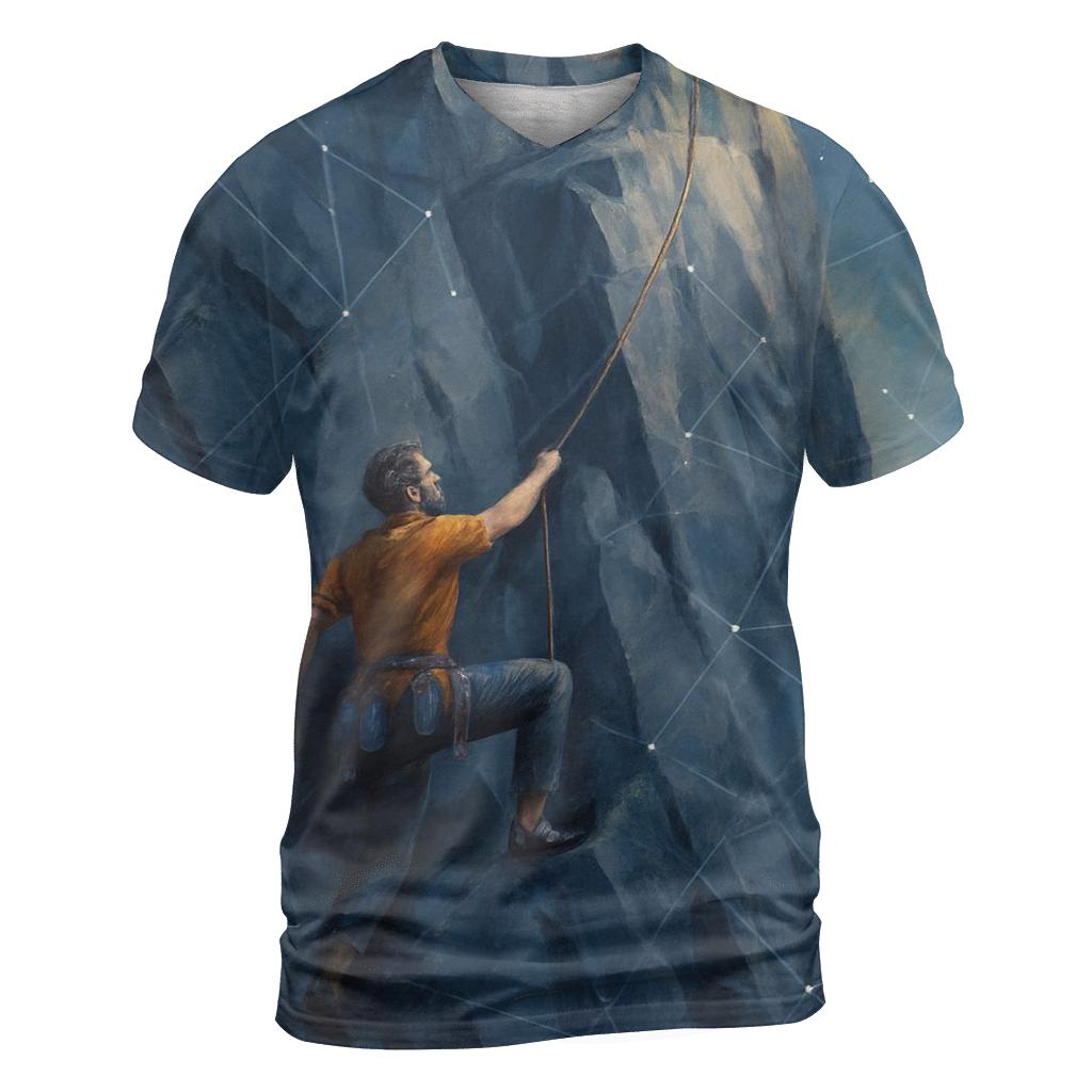 Mountain Climb Summit Constellation statement graphic shirts