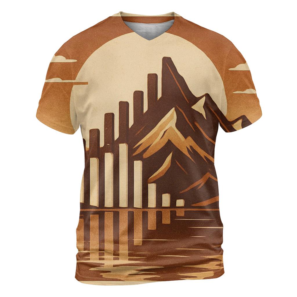 Equalizer Mountain Range vibrant all-over design tees