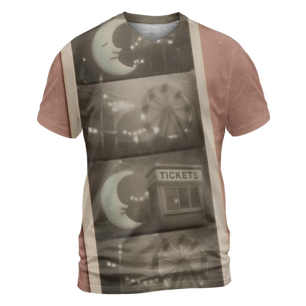 Worn Photo Booth Strip Lunar Carnival artistic all-over print tops
