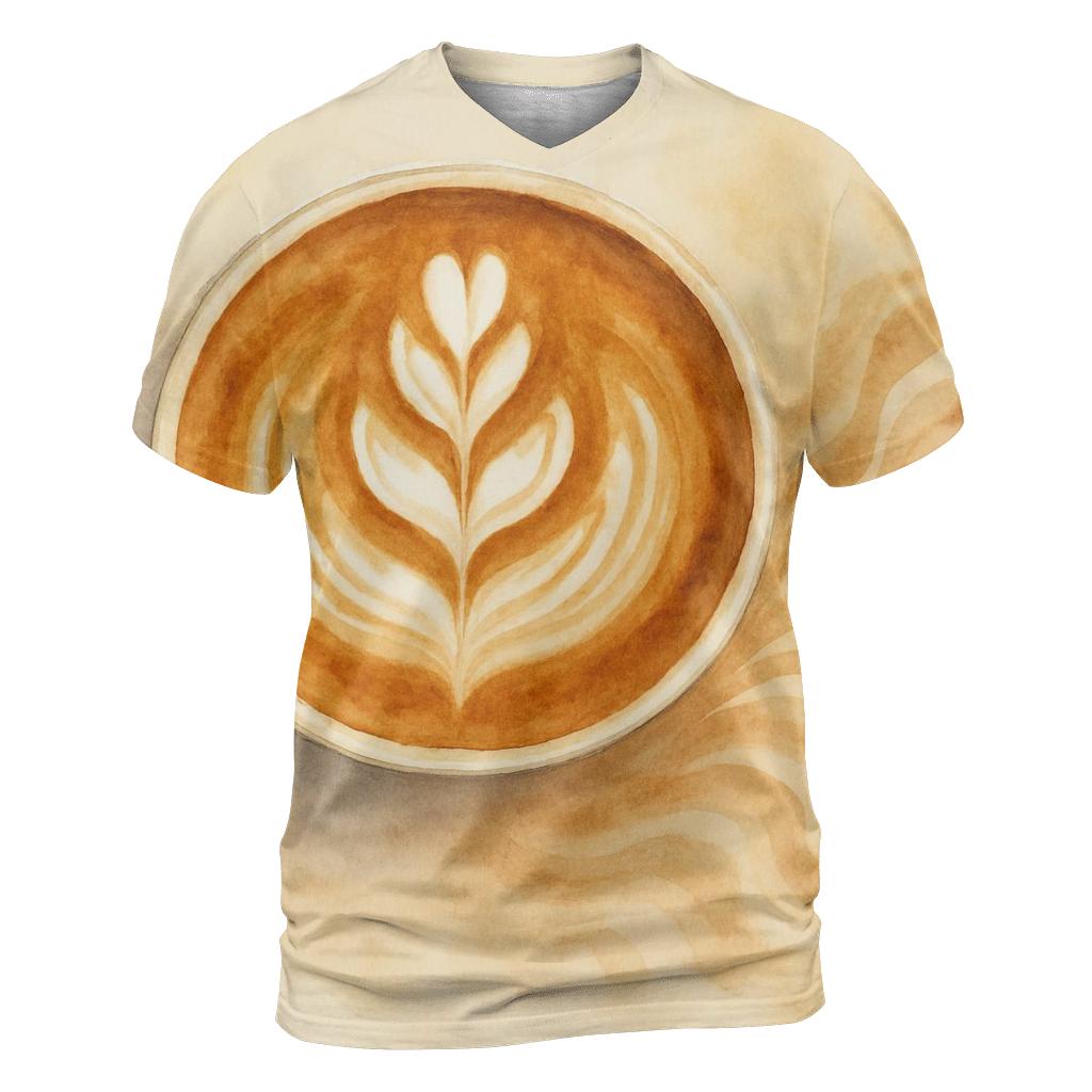 Latte Rosette Drift unique graphic print tees