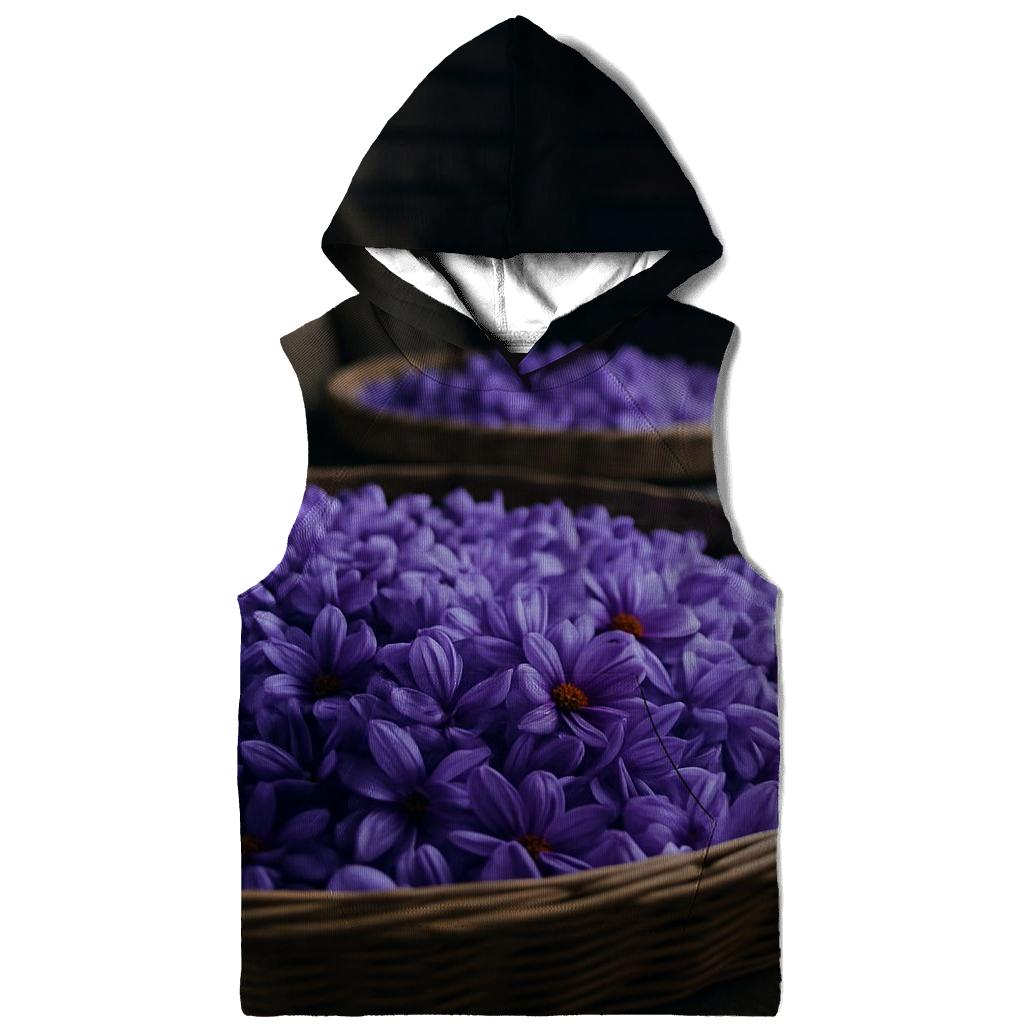 Saffron Crocus Harvest Trays At Dawn embroidered hoodies