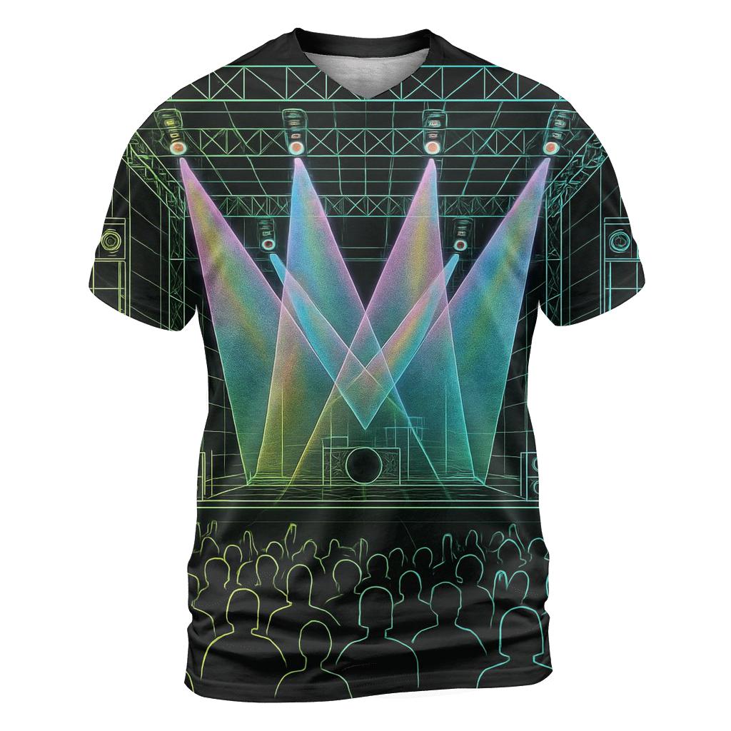 Concert Stage Wireframe statement graphic shirts