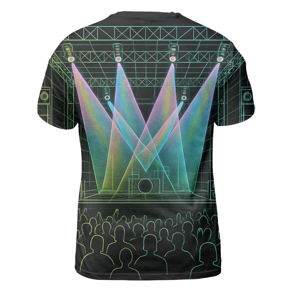 Concert Stage Wireframe statement graphic shirts