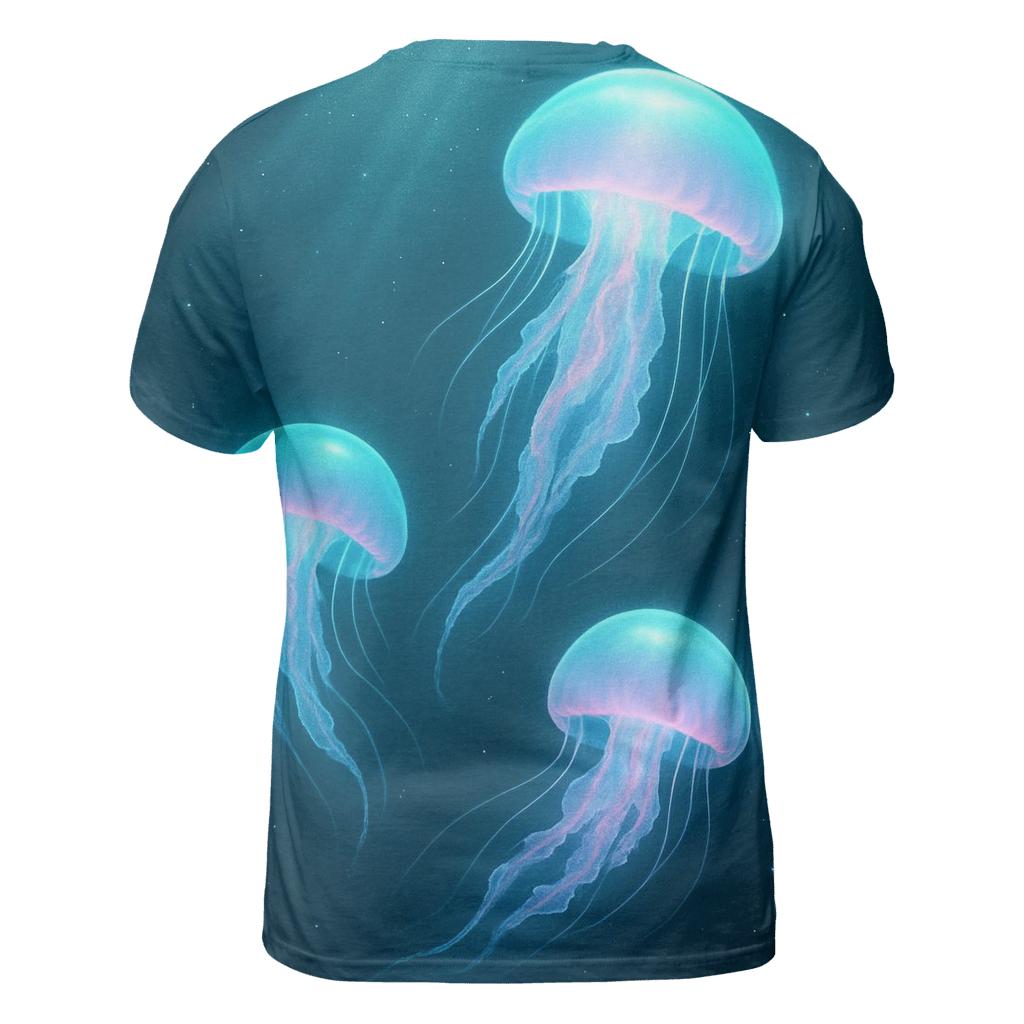 Holographic Jellyfish Ballet creative print fashion shirts