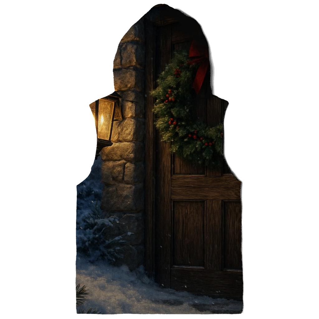 Candlelit Wreath On The Frosted Door hoodies fashion
