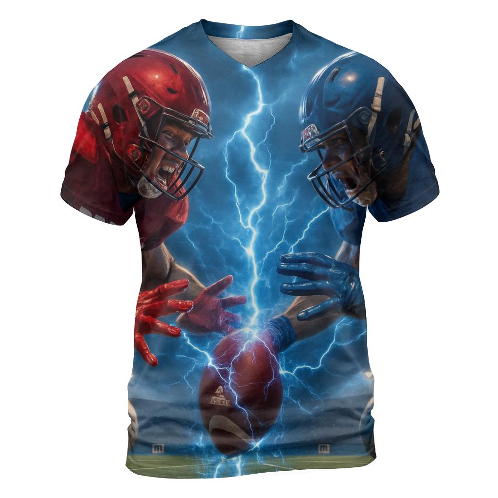 Lightning Snap Over The Center statement graphic shirts